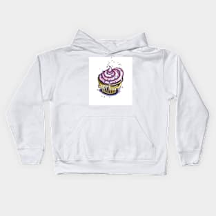 Pink Cup Cake by Julie Ann Stricklin Kids Hoodie